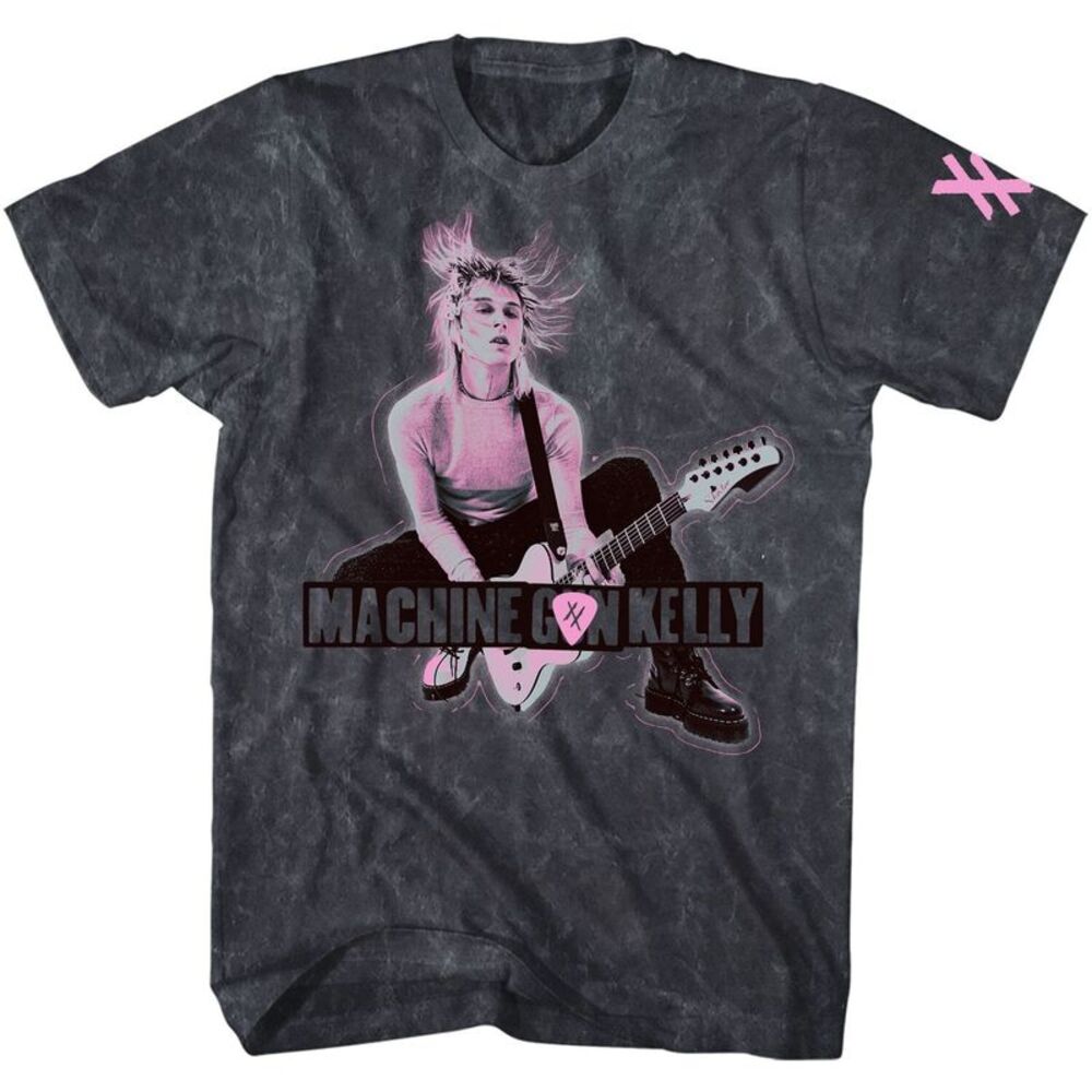 mgk - MGK - Guitar Photo T-Shirt - XL Black Mineral Wash 33981072A4  APPAREL